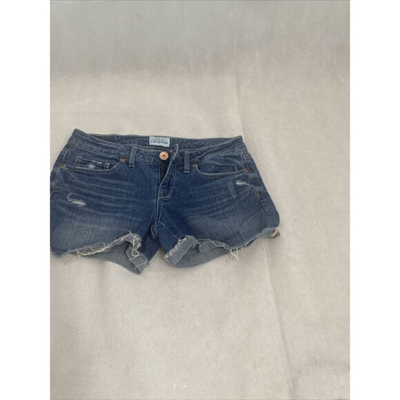 Aeropostale Womens Cut Off Shorts Size 5/6 Distressed denim y2k - Picture 3 of 10